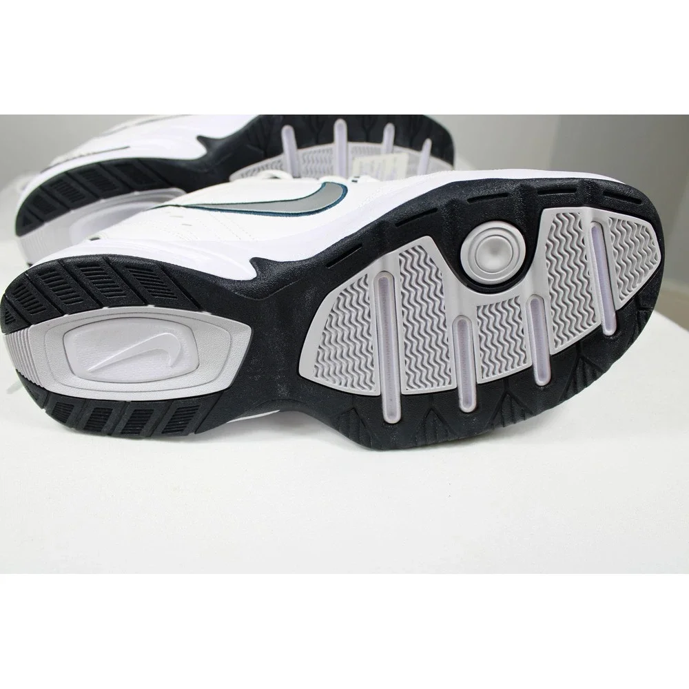 Nike Air Monarch IV Mens Training Shoes Sneakers Size 12 4E White Navy